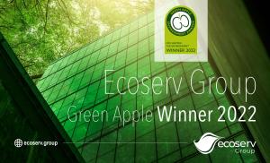 Ecoserv was recognised for its commitment to sustainability and environmental improvement at the Green Apple Awards