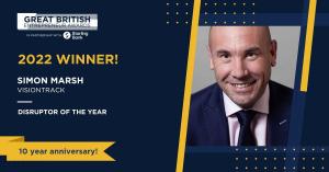 Simon Marsh was named Disruptor of the Year at the Great British Entrepreneur Awards 2022